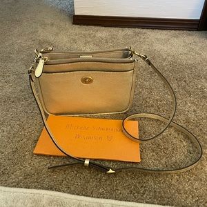 Coach metallic slim turnlock crossbody gold